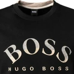 Brandneu 👏 BOSS Sweatshirt Salbo 50457020/001 Baumwolle, Schwarz 🔥 -Pullover & Strickjacken Verkäufe 380911 norm2