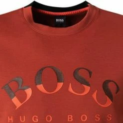 Neu ✔️ BOSS Sweatshirt Salbo 50457020/611 Baumwolle, Rotorange, Rot 😍 -Pullover & Strickjacken Verkäufe 380912 norm2