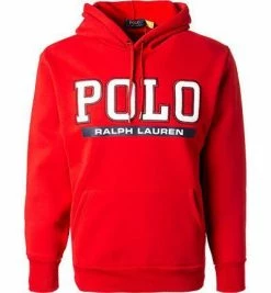 Neu 🔔 Polo Ralph Lauren Hoodie 710852512/002 Baumwolle, Rot 🔥 -Pullover & Strickjacken Verkäufe 380999 norm