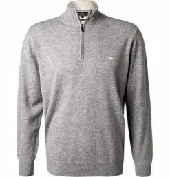 Coupon ✔️ Fynch-Hatton Troyer 1221 807/950 Merinowolle-Kaschmir, Silbergrau meliert, Silber 😍 -Pullover & Strickjacken Verkäufe 381023 norm