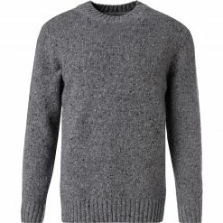 Brandneu 🎁 Fynch-Hatton Pullover 1221 400/926 Merinowolle-Alpakawolle, Silbergrau meliert, Silber meliert 👏