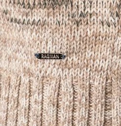 Billig 🔥 RAGMAN Troyer 5007162/185 Baumwolle, Beige meliert, Beige 😉 -Pullover & Strickjacken Verkäufe 381299 norm3