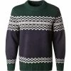 Billig 🔥 Gant Pullover 8060016/433 Wolle, Nachtblau-grün, Nachtblau 🧨