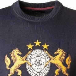 Angebote 🤩 Gant Pullover 8070007/433 Merinowolle-Baumwolle, Nachtblau 💯 8 Angebote 🤩 Gant Pullover 8070007/433 Merinowolle-Baumwolle, Nachtblau 💯 -Pullover & Strickjacken Verkäufe 381369 norm2
