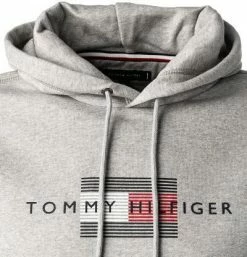 Auslauf 🤩 Tommy Hilfiger Hoodie MW0MW20952/P91 Bio Baumwolle, Hellgrau meliert, Hellgrau 🔔 -Pullover & Strickjacken Verkäufe 381708 norm2