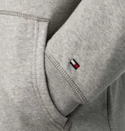 Auslauf 🤩 Tommy Hilfiger Hoodie MW0MW20952/P91 Bio Baumwolle, Hellgrau meliert, Hellgrau 🔔 -Pullover & Strickjacken Verkäufe 381708 norm3