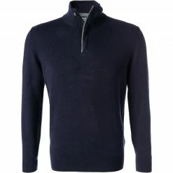 Besorgen 🌟 BOGGI MILANO Pullover BO21A0201/01 Troyer, Merinowolle-Kaschmir, Navy ⭐