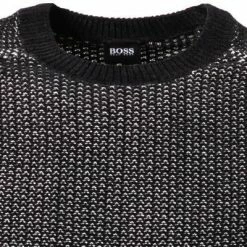 Budget 🎁 BOSS Pullover Katchy 50461378/001 Baumwolle, Schwarz meliert, Schwarz 😀 -Pullover & Strickjacken Verkäufe 382007 norm2