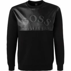 Großhandel 👏 BOSS Sweatshirt Salboa 50456415/001 Baumwolle-Kunstleder, Schwarz 💯 -Pullover & Strickjacken Verkäufe 382016 norm