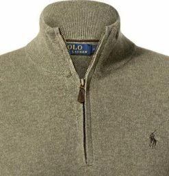 Billig ❤️ Polo Ralph Lauren Pullover 710723053/011 Troyer, Wolle, Olivgrün meliert, Thymian 😍 -Pullover & Strickjacken Verkäufe 382131 norm2