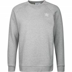 Beste Bewertungen von 😉 adidas ORIGINALS Essential Crew grey H34642 Sweatshirt, Baumwolle, Hellgrau meliert 👍