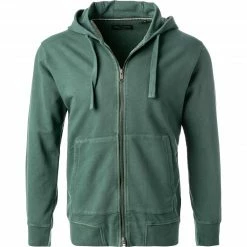 Auslauf 🎁 Marc O'Polo Sweatjacke 220 4003 57058/469 Bio Baumwolle, Grün ✔️
