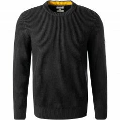 Bestes Angebot ❤️ camel active Pullover 409545/6K15/88 Baumwolle-Wolle, Schwarz 🤩