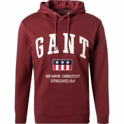Großhandel 🛒 Gant Hoodie 2047069/604 Baumwolle, Bordeaux ⌛