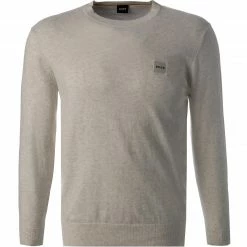 Rabatt 🧨 BOSS Pullover Kanovant 50459185/107 Baumwolle-Kaschmir, Ecru meliert 🥰