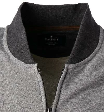 Am billigsten 😉 HACKETT Sweatjacke HM580987/933 Classic Fit, Baumwolle, Grau meliert, Grau 😍 5 Am billigsten 😉 HACKETT Sweatjacke HM580987/933 Classic Fit, Baumwolle, Grau meliert, Grau 😍 – Bild 3