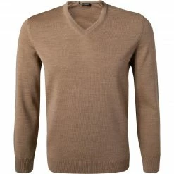 Aktion 🔥 Maerz V-Pullover 470400/150 Modern Fit, Merinowolle, Haselnuss ⌛