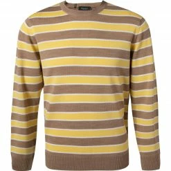 Angebote 🎁 Maerz Pullover 495201/150 Merinowolle, Haselnuss-maisgelb gestreift , Haselnuss-maisgelb 🎉