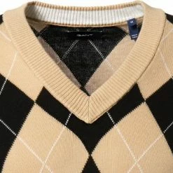 Angebote 🤩 Gant Pullover 8050131/228 Merinowolle-Baumwolle, Braun-schwarz gemustert, Dunkelbraun 🎁 -Pullover & Strickjacken Verkäufe 383121 norm2
