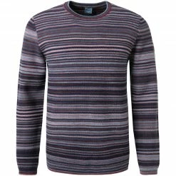 Neu 🧨 OLYMP Casual Modern Fit Pullover 5303/15/36 Schurwolle, Sienna gestreift, Sienna 😍