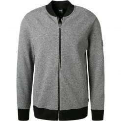 Großhandel 🌟 BOSS Sweatjacke Skiles 50461364/001 Baumwolle, Schwarz meliert , Schwarz 👏