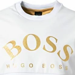 Billig 👍 BOSS Sweatshirt Salboa 50456415/100 Baumwolle-Kunstleder, Weiß 😍 -Pullover & Strickjacken Verkäufe 383418 norm2
