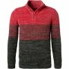 Angebote 💯 N.Z.A. Pullover 21KN495/1588 Troyer, Baumwolle, Rot-dunkelgrün ⌛ -Pullover & Strickjacken Verkäufe 383433 master