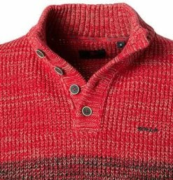 Angebote 💯 N.Z.A. Pullover 21KN495/1588 Troyer, Baumwolle, Rot-dunkelgrün ⌛ -Pullover & Strickjacken Verkäufe 383433 norm2