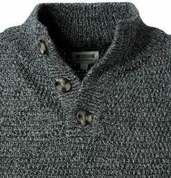 Neu ⭐ MUSTANG Pullover 1011887/4140 Troyer, Baumwolle, Grau meliert, Grau 💯 -Pullover & Strickjacken Verkäufe 383453 norm2