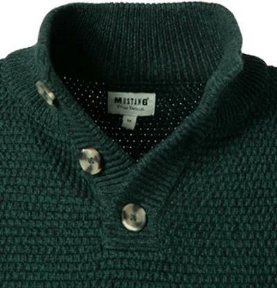 Budget 🛒 MUSTANG Pullover 1011887/6432 Troyer, Baumwolle, Tannengrün meliert, Tannengrün 😉 5 Budget 🛒 MUSTANG Pullover 1011887/6432 Troyer, Baumwolle, Tannengrün meliert, Tannengrün 😉 – Bild 3