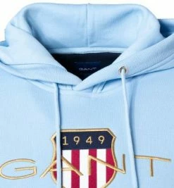Bestes Angebot ✨ Gant Hoodie 2047056/468 Baumwolle, Capriblau 🤩 -Pullover & Strickjacken Verkäufe 383469 norm2