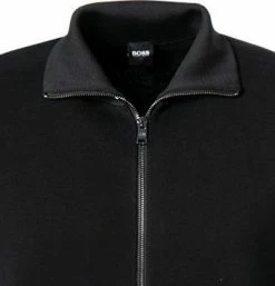 Brandneu ⌛ BOSS Cardigan Urient 50463045/001 Strickjacke, Baumwolle, Schwarz 😍 -Pullover & Strickjacken Verkäufe 383672 norm2