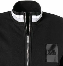 Neu 😍 KARL LAGERFELD Sweatjacke 705081/0/521900/990 Baumwolle, Schwarz 🧨 -Pullover & Strickjacken Verkäufe 383694 norm2