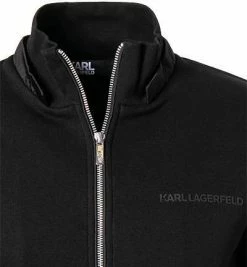 Bestpreis 👍 KARL LAGERFELD Sweatjacke 705087/0/521900/990 Baumwolle, Schwarz ✔️ -Pullover & Strickjacken Verkäufe 383698 norm3