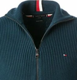 Schlussverkauf 💯 Tommy Hilfiger Cardigan MW0MW21305/DBM Strickjacke, Bio Baumwolle, Petrol 🥰 -Pullover & Strickjacken Verkäufe 383932 norm2