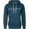 Großhandel 🎁 Tommy Hilfiger Hoodie MW0MW11599/DBM Bio Baumwolle, Petrol 🎁