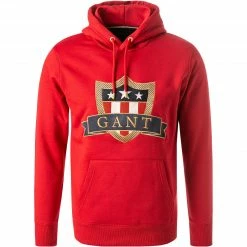 Bestes Angebot 🥰 Gant Hoodie 2007027/630 Baumwolle, Rot 🎉