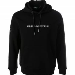 Blitzangebot ⭐ KARL LAGERFELD Hoody 705410/0/521900/910 Hoodie, Baumwolle, Schwarz, Schwarz-silber ✨