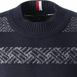 Aktion ✨ Tommy Hilfiger Pullover MW0MW21309/0GY Wolle-Baumwolle, Dunkelblau gestreift, Nachtblau 😀 -Pullover & Strickjacken Verkäufe 384313 norm2