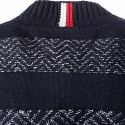 Aktion ✨ Tommy Hilfiger Pullover MW0MW21309/0GY Wolle-Baumwolle, Dunkelblau gestreift, Nachtblau 😀 -Pullover & Strickjacken Verkäufe 384313 norm3