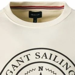 Besorgen ⌛ Gant Sweatshirt 2036013/113 Baumwolle, Ecru 🛒 -Pullover & Strickjacken Verkäufe 384477 norm2