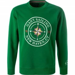 Rabatt 🥰 Gant Sweatshirt 2036013/316 Baumwolle, Grün 👍