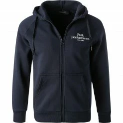 Großhandel ❤️ Peak Performance Sweatjacke G77265/020 Baumwolle, Blau 🛒