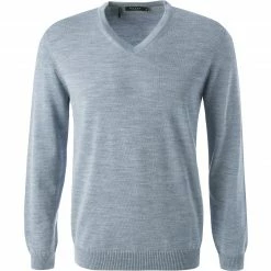 Besorgen ⌛ Maerz V-Pullover 470400/306 Modern Fit, Merinowolle, Blau ⭐