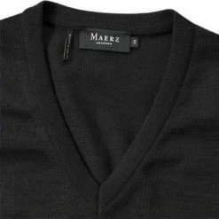 Aktion 😉 Maerz V-Pullunder 460000/595 Merinowolle, Schwarz, Black 🔥 -Pullover & Strickjacken Verkäufe 67340 norm2